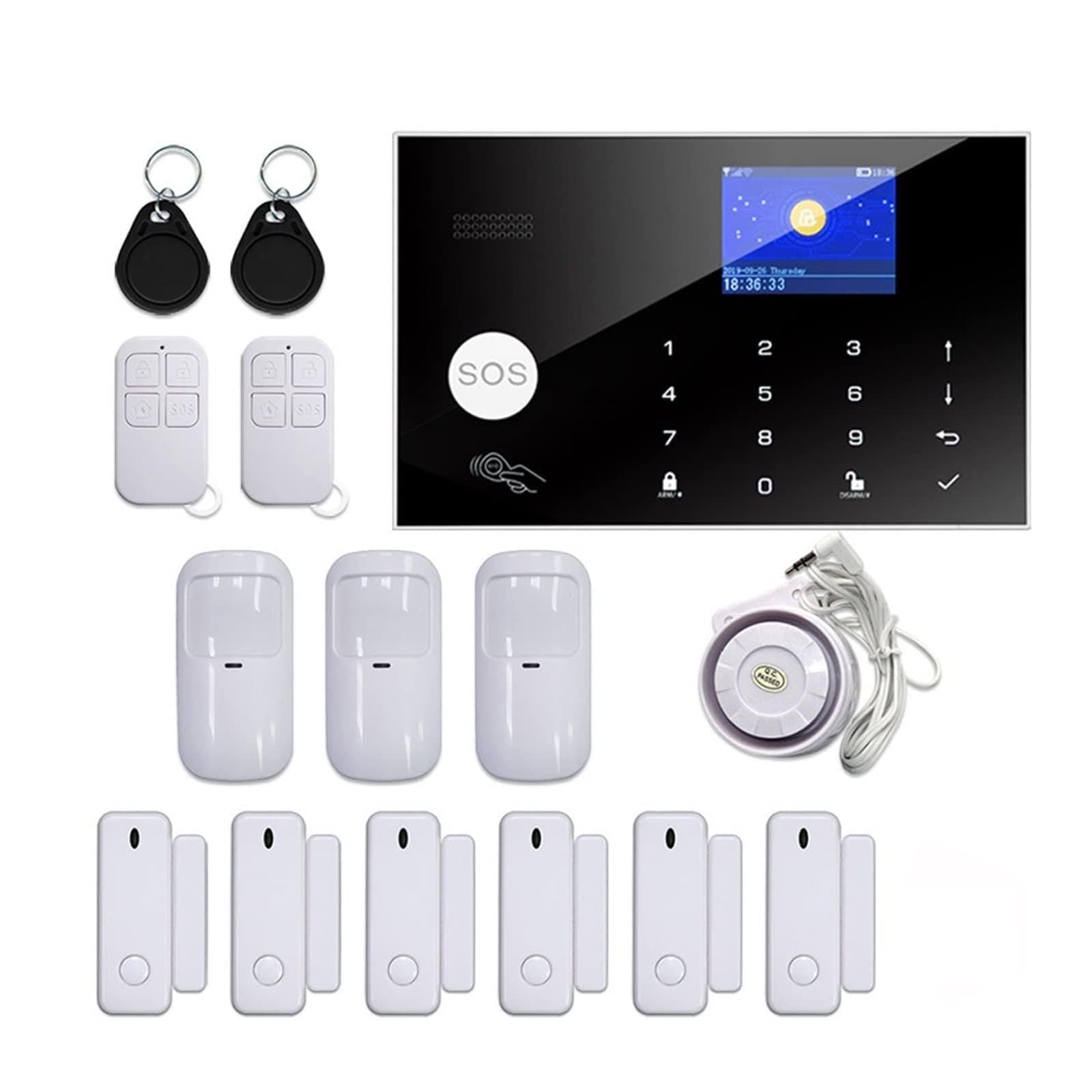 Sistema di allarme di sicurezza, G30 TUYA WiFi di allarme sicurezza App Controllo con IP Rilevatore movimento automatico della fotocamera Wireless Home Kit GSM Smart(K)