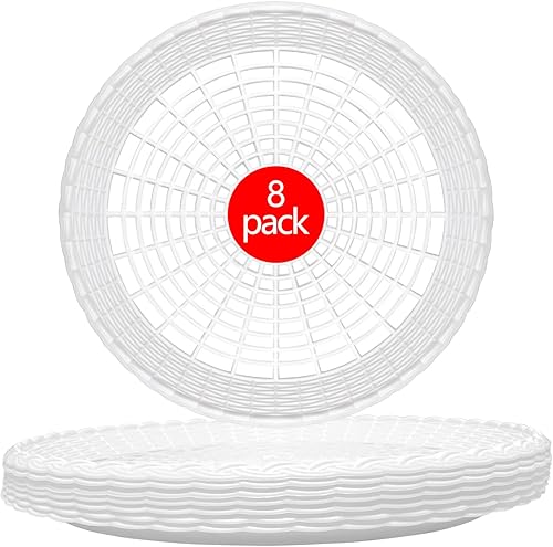 EBIGIC Soportes para platos de papel 8 paquetes de 10 pulgadas soportes reutilizables de plástico blanco resistentes para picnic fiesta y cena disponible en Yaxa Colombia
