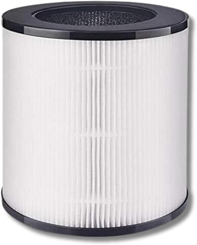 MEGAWISE Filtro de repuesto True HEPA para purificador de aire EPI235A (versión actualizada 2022) con filtración de 3 etapas y carbón activado, 1