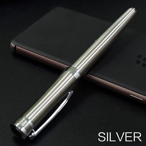 Miniatura 2 de STONEGO Bolígrafo de punta fina de metal con tinta de gel suave, bolígrafo retráctil de lujo, punta fina (0.020 in), elegante bolígrafo de firma