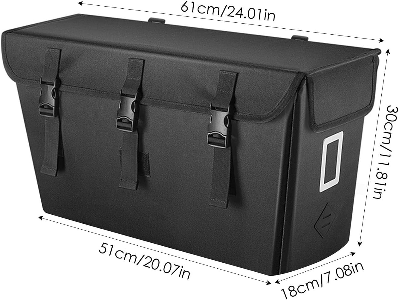 電動サイクリングバッグ、Eサイクリングリアシートバッグ | 大容量多目的リアシートバッグ | 23L ブラック ライディング ストレ