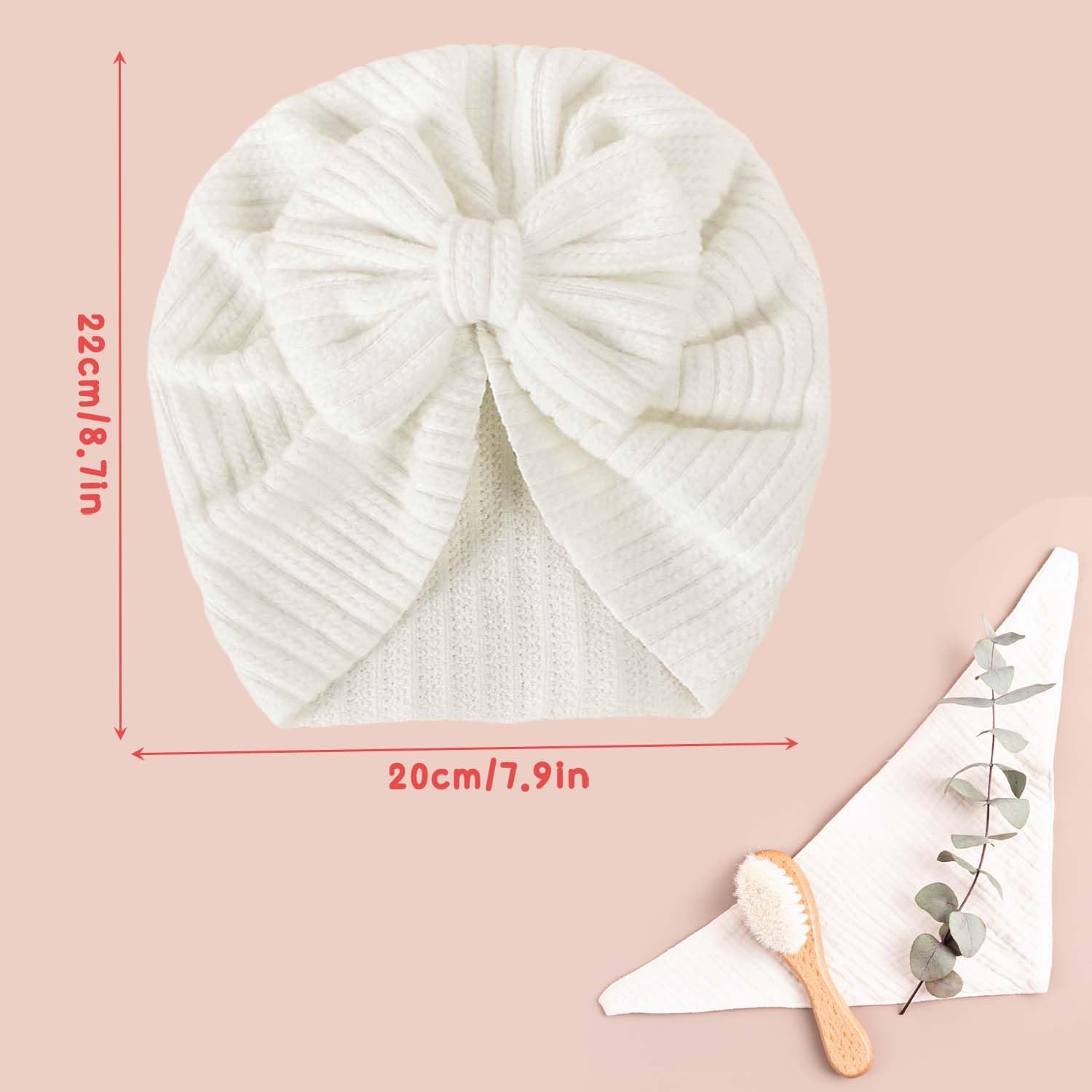 LECTNORE Neugeborenen-Babymütze, weiche, Dehnbare Baby-Turban-Mütze, Säuglings-Mädchen-Jungen-Mütze, Kindergarten-Krankenhaus-Mütze für Neugeborene, Kleinkinder