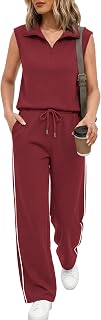 Casly Lamiit 2 Piece Lounge Sets for Women Half Zip Lapel Fall Outfits | Long Sleeve Tracksuit, Pants Sets Women 2 Piece Outfits, Vacation Outfits with Pocket