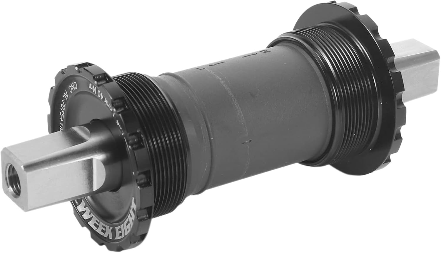 Titanium English Threaded Square Taper Bottom Bracket 119mm for 148G, black