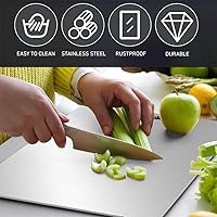 Vista 3 de Titanium Cutting Board,100% Pure Titanium Cutting Boards for Kitchen, 2025 New Double Sided Food-Grade Chopping Board for Cutting Meat Vegetable