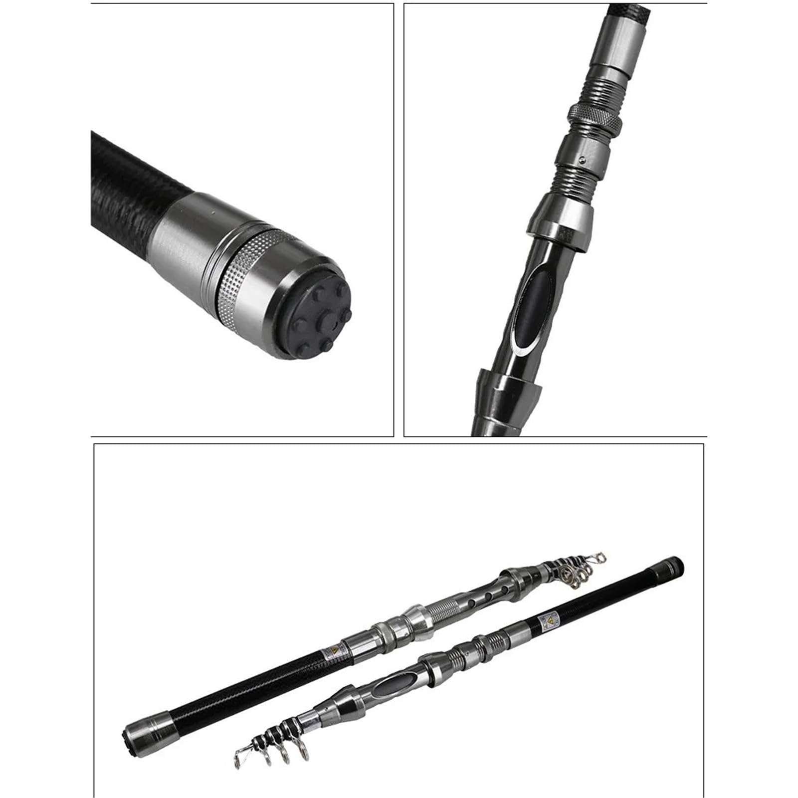 Canna da pesca telescopica Rock Spinning Fly Carp Feeder Fibra di carbonio 2.7M .4M .1M 1.8M .5M Mini canna viaggio