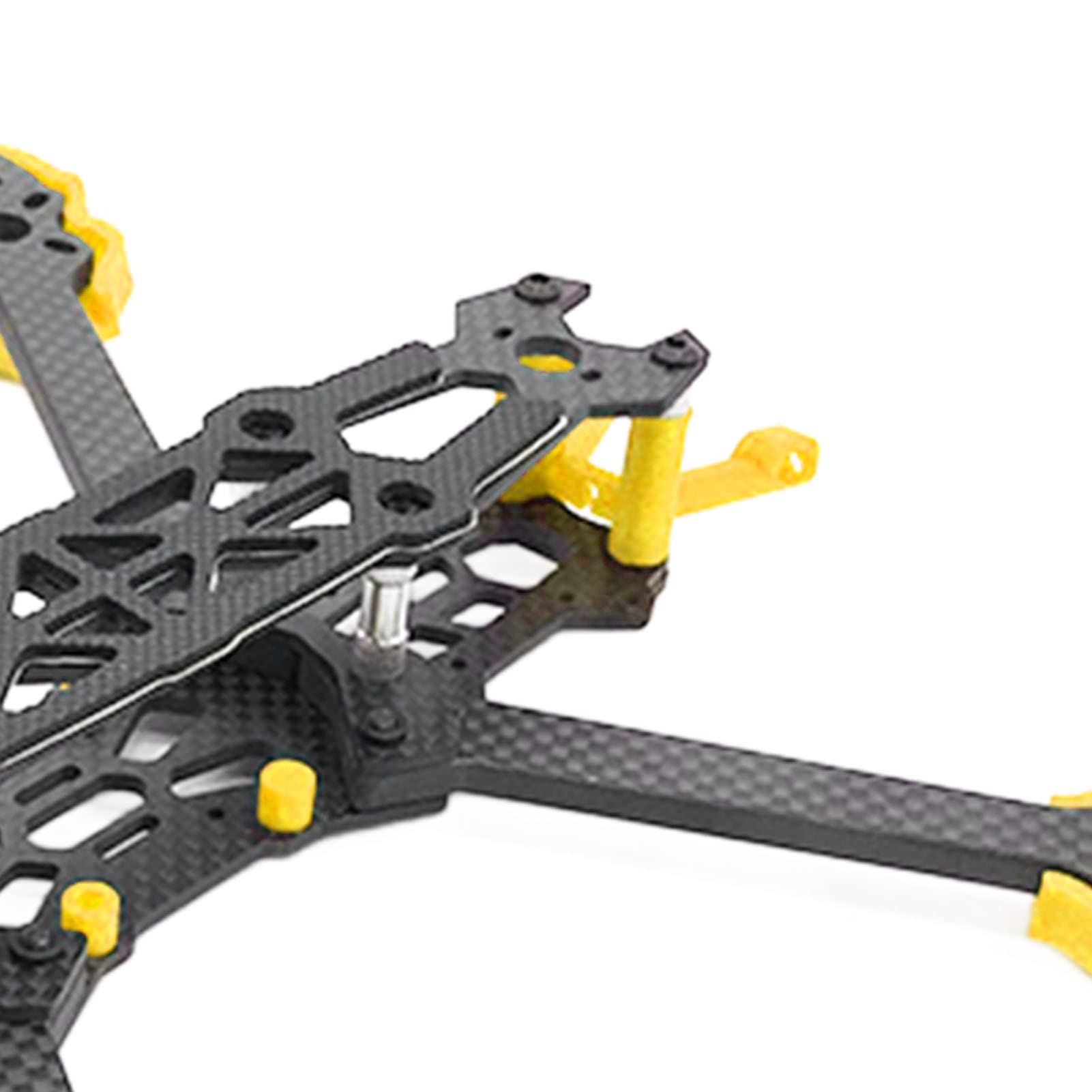 KENANLAN Quadcopter Rahmen Kit, FPV Racing Drohne Rahmen Professioneller 225mm Radstand Carbon Fiber Quadcopter Rahmen RC Drone Zubehör (Gelb)