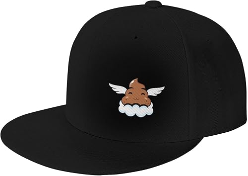 QIZYOQA Cute Angel Poo Snapback Hats for Men Women Baseball Cap Flat Bill Brim Hat