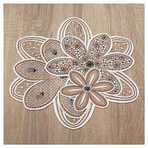 Deckchen Blütenzauber aus Echter Plauener Spitze Tischdecke mit...