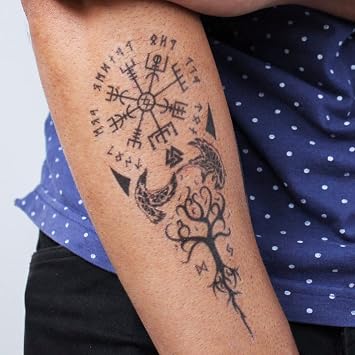 Vegvisir and Yggdrasil - Temporary Tattoo/Vegvisir Temporary Tattoo/Viking Tattoo