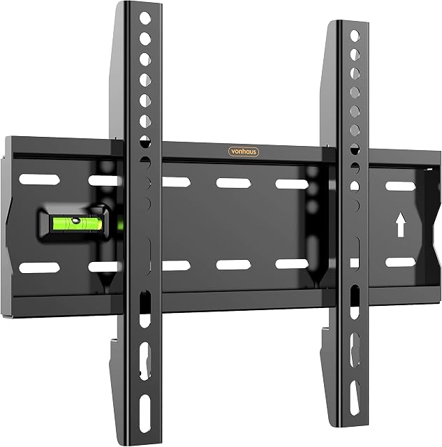 TV Wall Bracket for VESA Compatible TV (50x50mm - 300x200mm) | TV Bracket - Suitable for Most 15 to 42 Inch TVs (40kg Weight Capacity) | TV Wall Mount with Spirit Level - Vonhaus