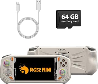 RG52MINI Retro Handheld Game Console, 5.5 Inch IPS Screen, Portable Dual System, 64GB Support 30+ Emulator&22000+ Classic Games, WiFi Networked Fighting, HDMI TV Output, 5000mAh Battery(Gray 64GB)