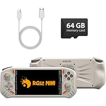 RG52MINI Retro Handheld Game Console, 5.5 Inch IPS Screen, Portable Dual System, 64GB Support 30+ Emulator&amp;22000+ Classic Games, WiFi Networked Fighting, HDMI TV Output, 5000mAh Battery(Gray 64GB)