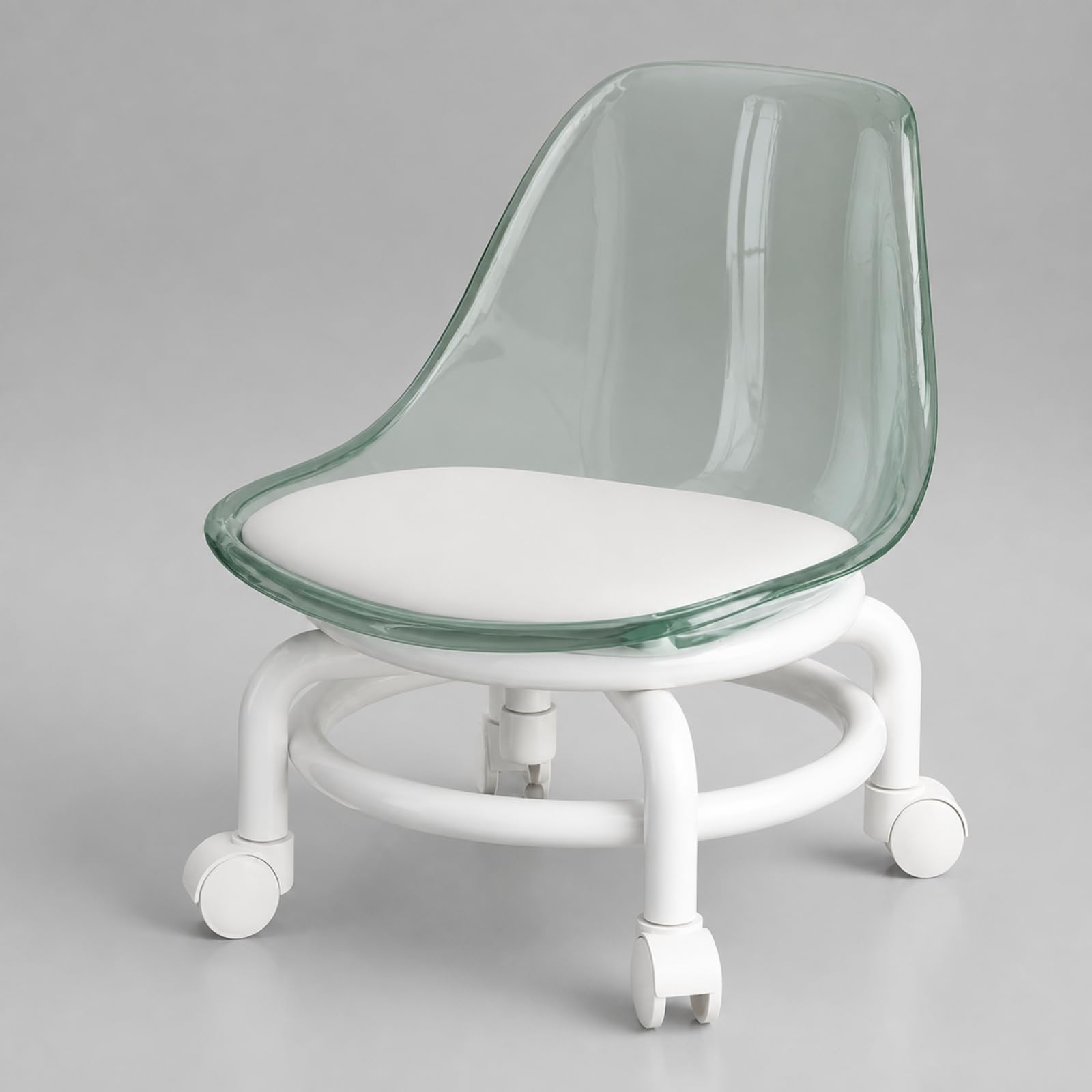 Chaise Coque En Acrylique Traparent Rembrré Chaise Basse à Rltes Compact Rlant Bas Ergonomique pr Appartement, lon, Café