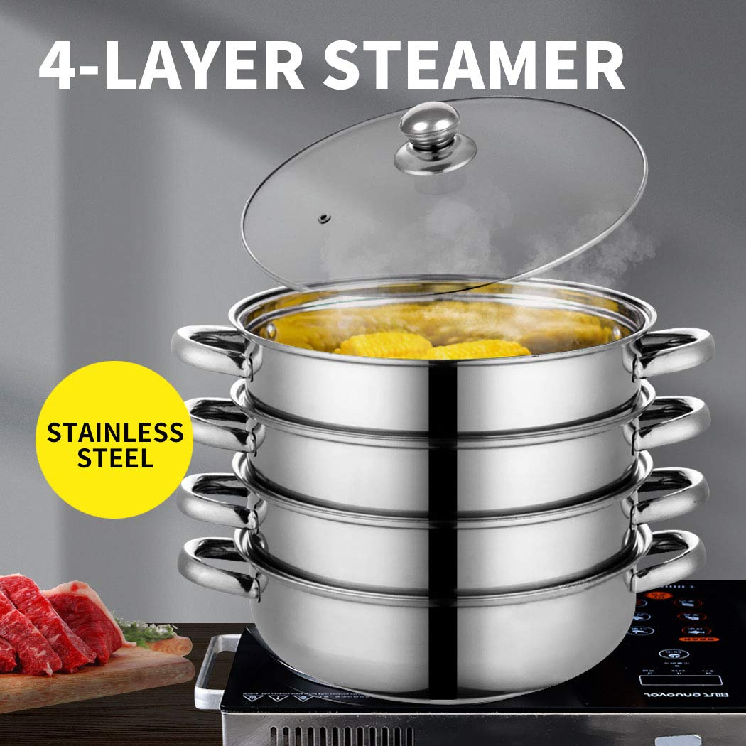 Taylor & Brown 4 Tier Steamer Three Piece Stainless Steel Steamer Pan