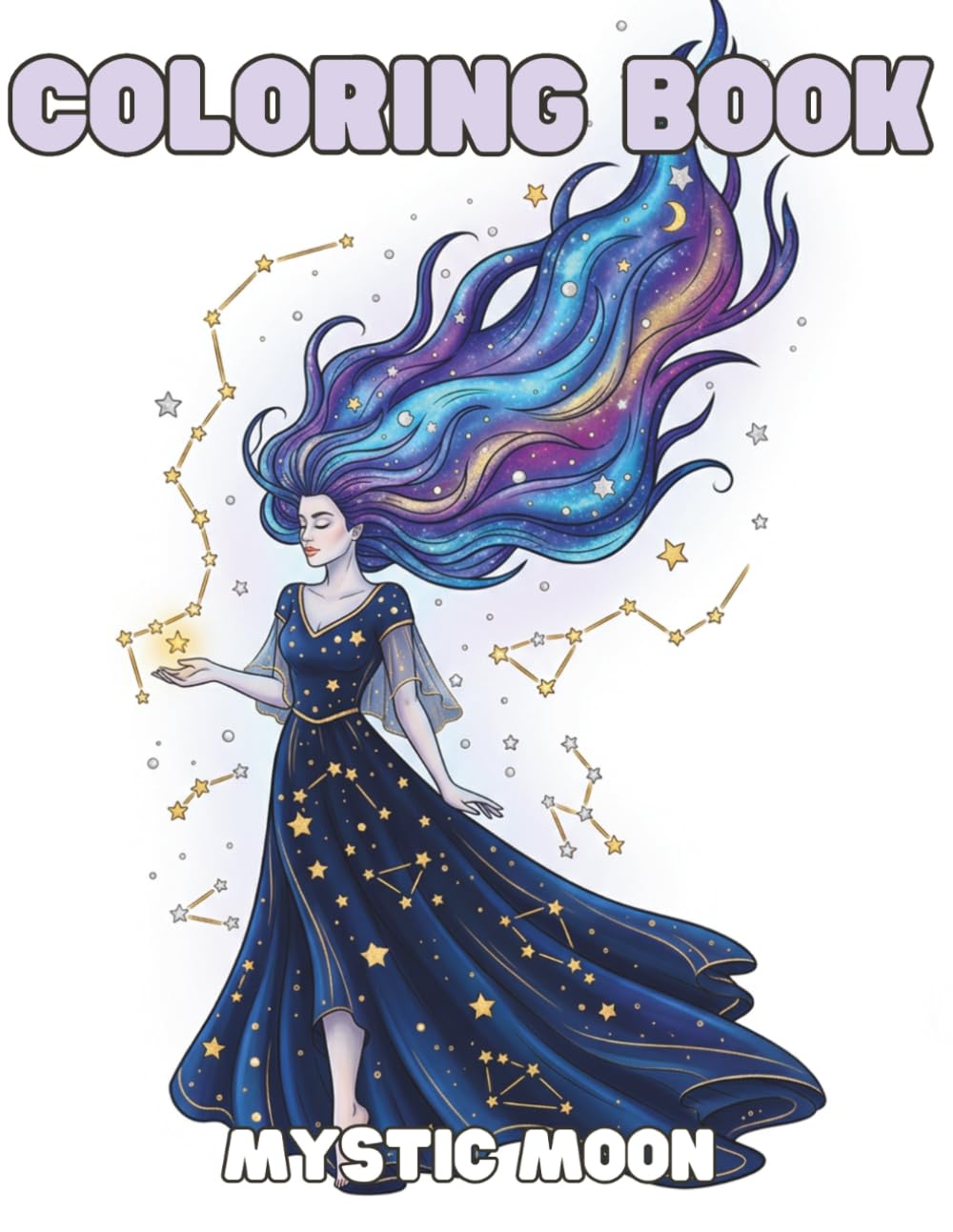 Moon & Mystic: A Celestial and Moon Magic Coloring Book for Adults