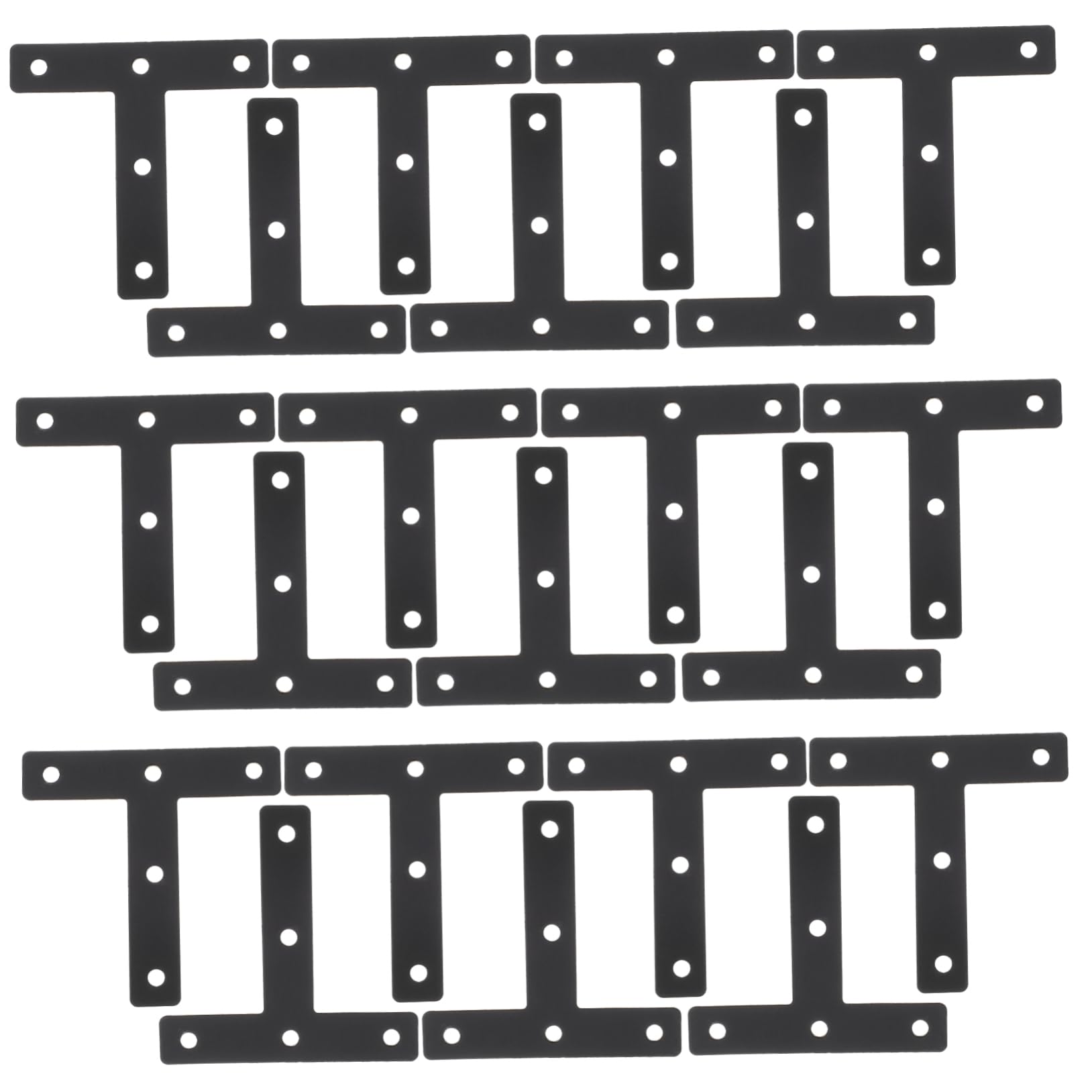 COSMEVIVI 20 Pcs t Shape Wood Furniture Support Cabinet Shelf Heavy Duty Mending Plates Wall Mount Brackets