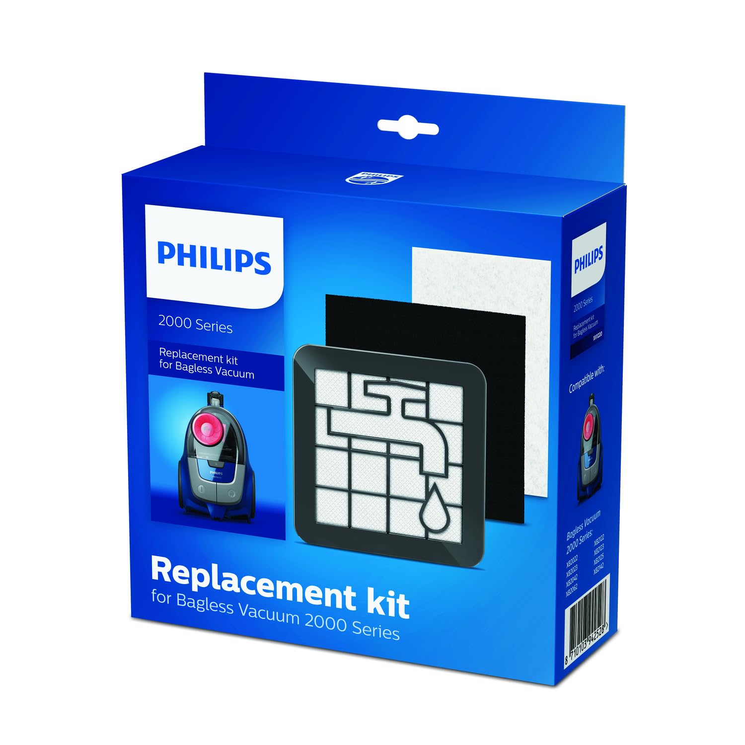 Philips Ersatzfilter-Set für beutellose Staubsauger 2000 Serie, Zubehör