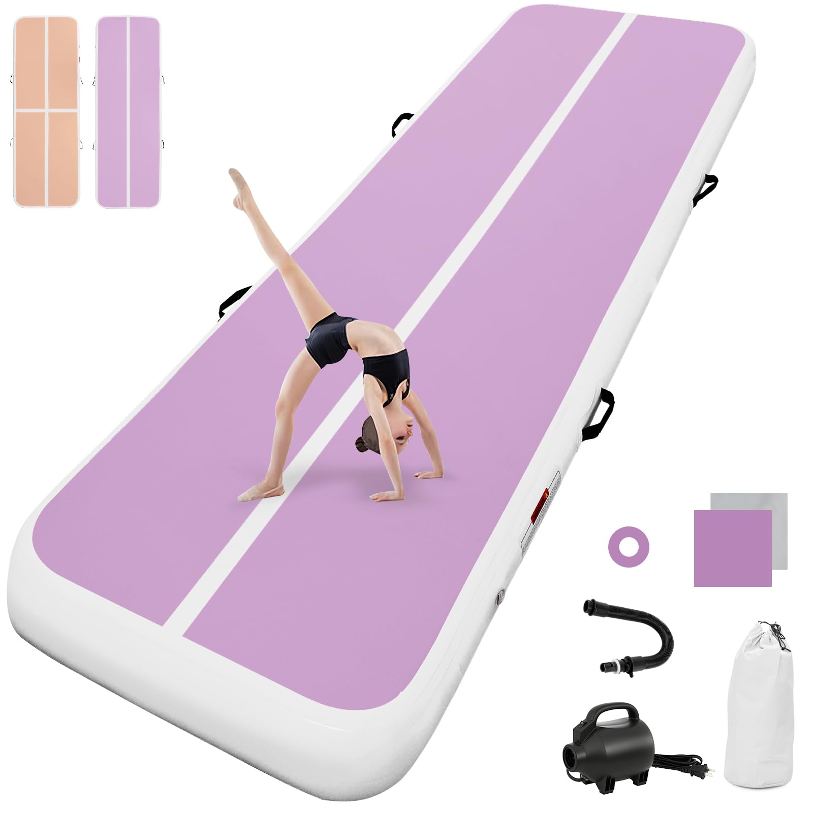 airtrack matte mit elektrischer Luftpumpe 10CM/20CM hoch 2M/3/4M/5M/6M Tumbling Matten Aufblasbare turnmatte Matte gymnastikmatte Yogamatte Camping Trainingsmatte