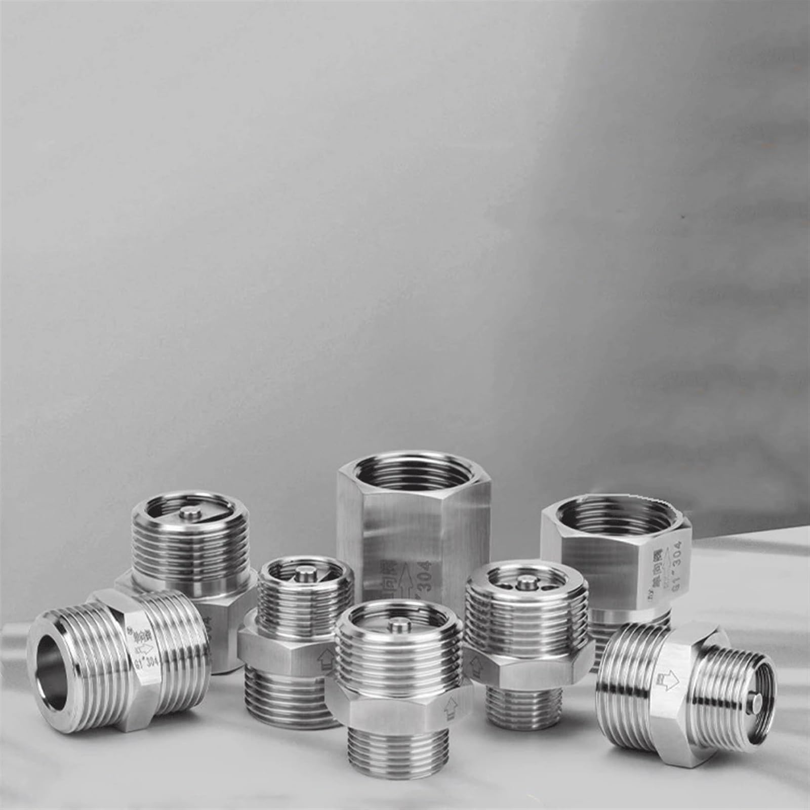 1/8 1/4 3/8 1/2 3/4 1 pollice maschio 304 acciaio inox valvola di ritegno unidirezionale di non ritorno acqua gas olio alta pressione 1 pz(ZG3l4 Male To Male)