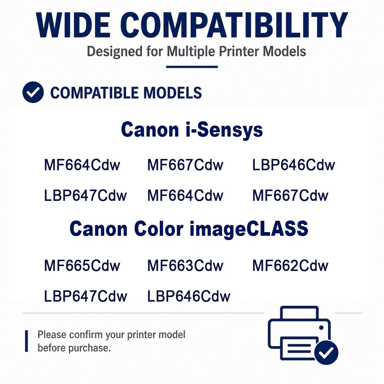 CRG075 Sostituzione della cartuccia di toner ad alta resa per CRG075HK, compatibile con Canon Color imageCLASS LBP646Cdw/LB647Cdw/MF662CdW, con chip