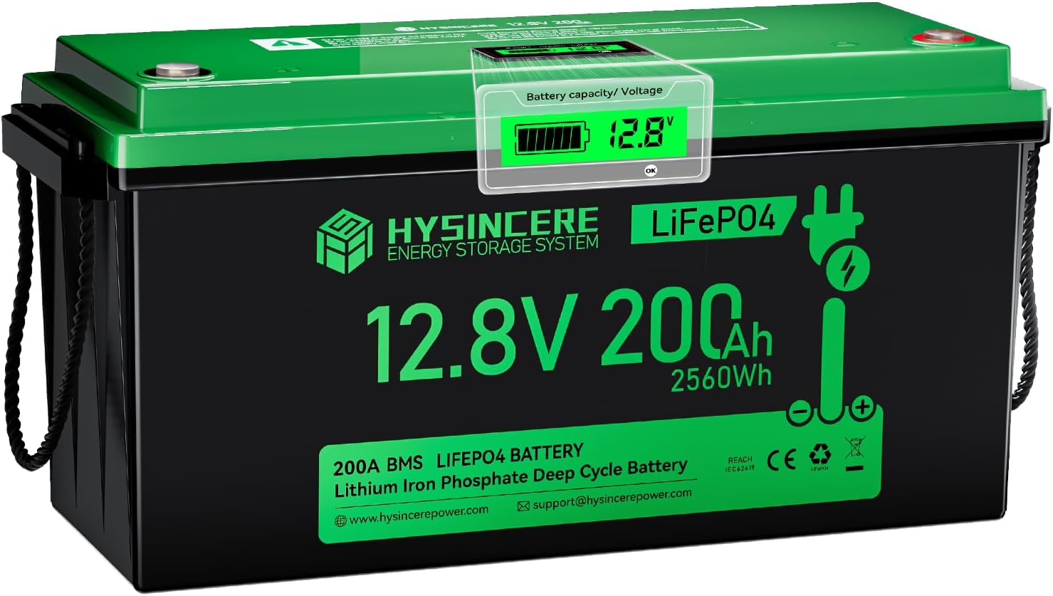 12V 200Ah LiFePO4 Lithium Battery with 2560Wh Power, Constructed-in 200A BMS, Discharge Present (3S) as much as 400A, 10 Years Lifetime 15000+ Cycles, Good for RV Photo voltaic Power Storage Marine Trolling Motor