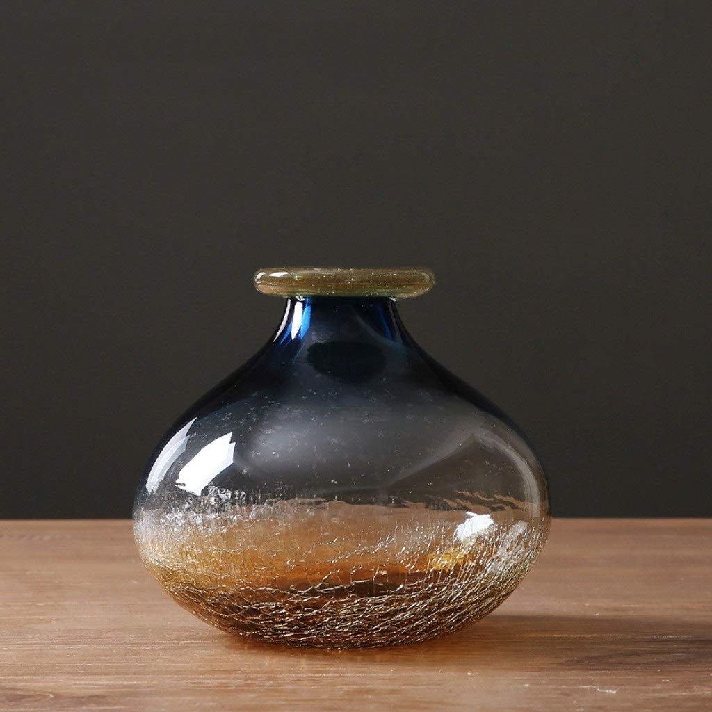 Vase en verre transparent MU effet craquelé pour compositions florales