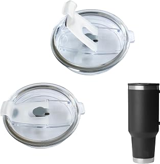 40 oz Replacement Lid Compatible With YETI Rambler 40 oz Travel Mug | Straw Cap Tumbler Cup Lid Replacement 2pcs