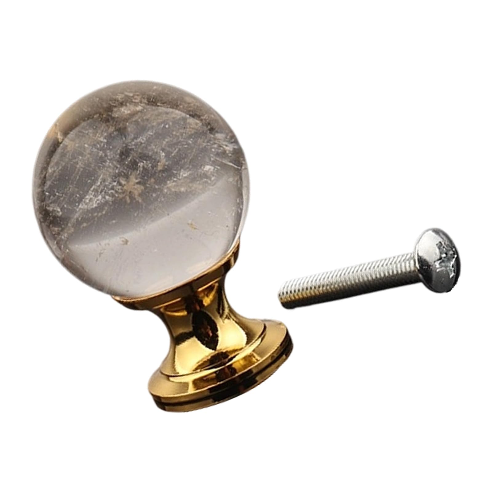 Zbiianxer White Color Crystal Round Ball Dressers Knob Kitchen Cabinet Door Handle Cupboard Pulls Simple Drawer Knob Furniture Hardware Crystal Round Ball Cabinet Furniture Handle Decoration
