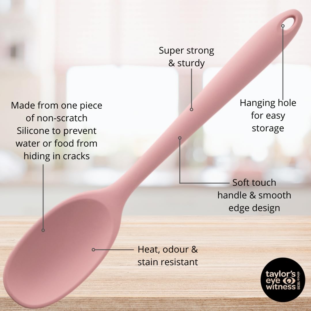 Large Silicone Cherry Blossom Stirring Spoon - Dishwasher Safe, Heat Resistant (260°C/500°F), Non-Scratch for Non-Stick Pans - Image 4
