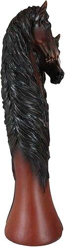 Miniatura 6 de Ebros Gift Rústico país occidental abstracto en forma de corazón doble castaña caballos florero decorativo figurita plantador animal caballo granja