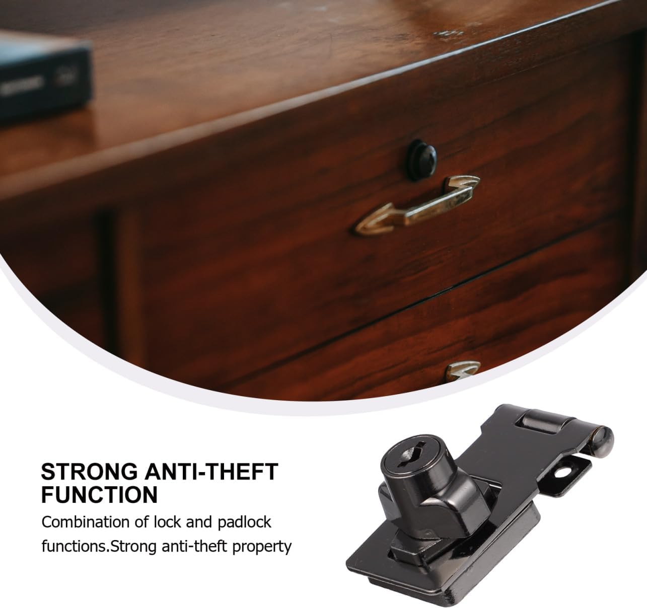 4pcs Keyed Hasp Locks for Cabinets and Doors Twist Knob Safety Latches Easy Installation Concealed Screws for Enhanced Security for Home Use