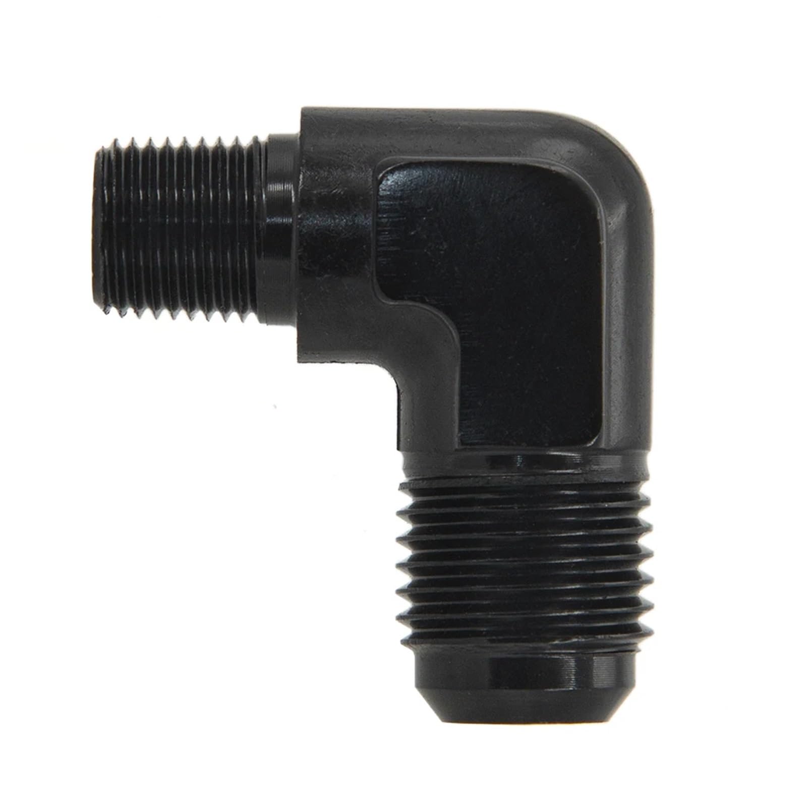 6AN 8AN 10AN Flare to 1/4NPT AN6 AN8 AN10 Male 90 Degree Fitting Adapter Connector(AN6-1 4)