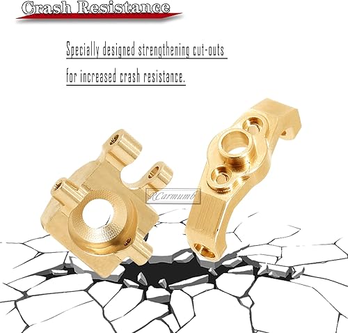 Miniatura 5 de Rcarmumb RC Upgrades - Piezas para 118 TRX4M, bloques de dirección de latón para nudillos y ruedas, cubos C para 118 TRX4M RC Crawler, latón