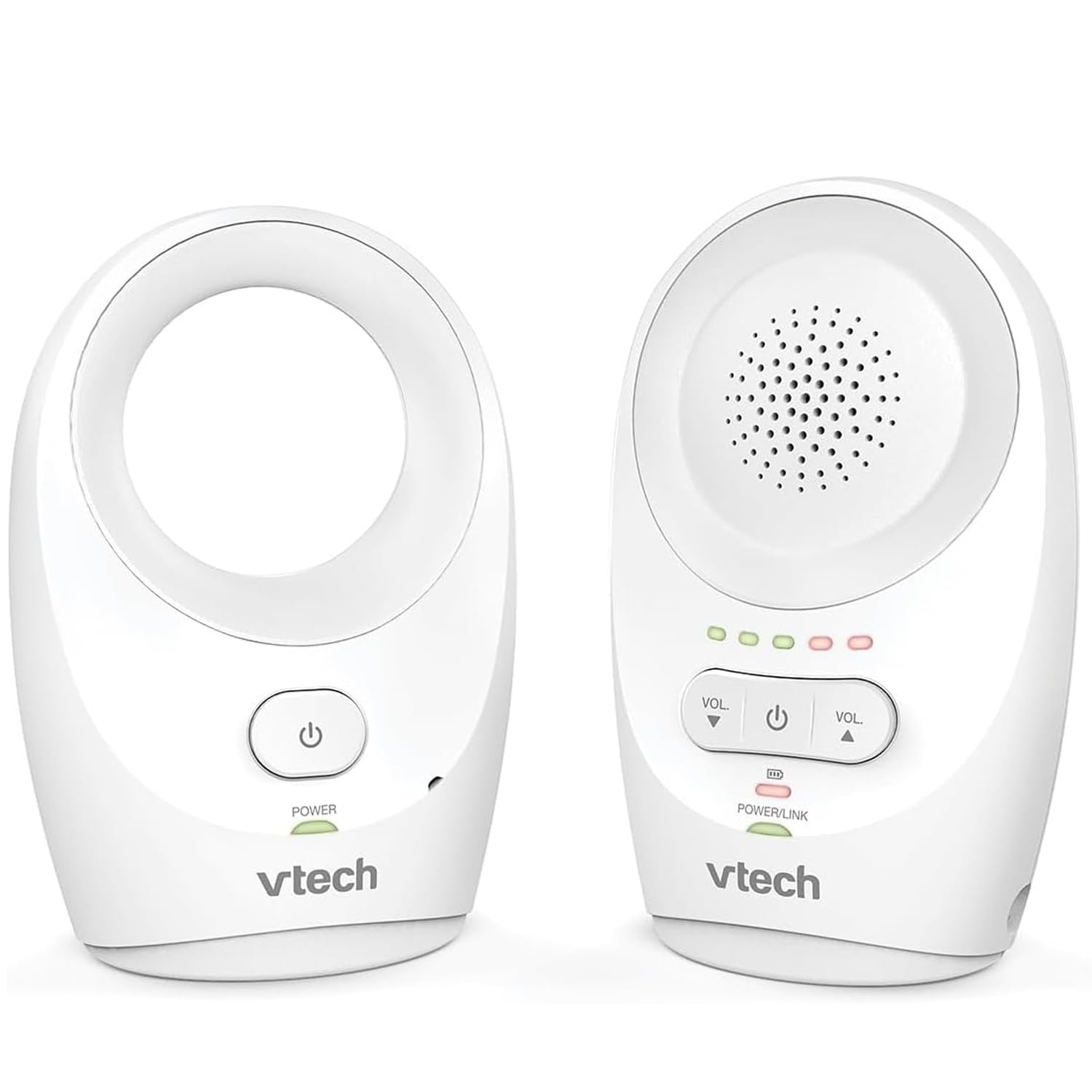 VTech DM1111 Babyphone Audio Numérique – Technologie DECT, Affichage du Niveau de Bruit, Clip Ceinture et Bien Plus – Unité Parentale et Unité Bébé