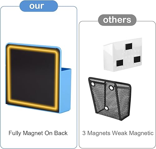 Miniatura 101 de Soporte magnético para bolígrafo, paquete de 2 soportes magnéticos de borrado en seco con compartimentos generosos, marcador de almacenamiento Verde