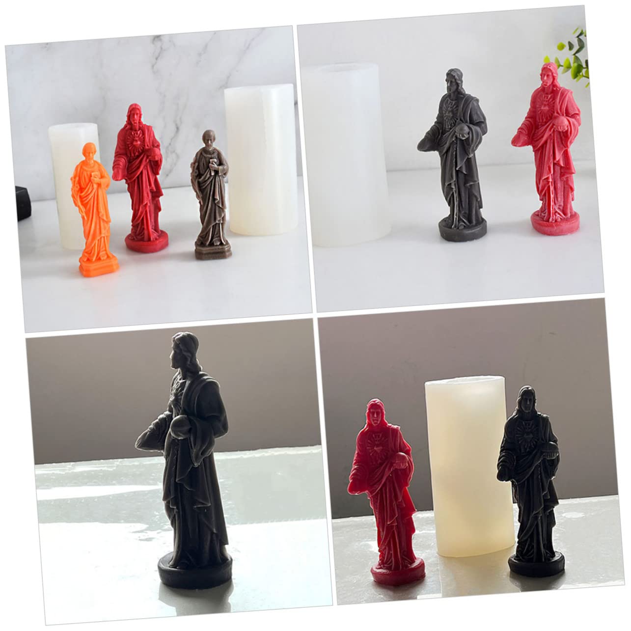 Molde De Silicona De Jesús Para Hacer Velas y Jabones Molde Artesanal Para Decoración y Manualidades Fácil Desmoldeo y Reutilizable