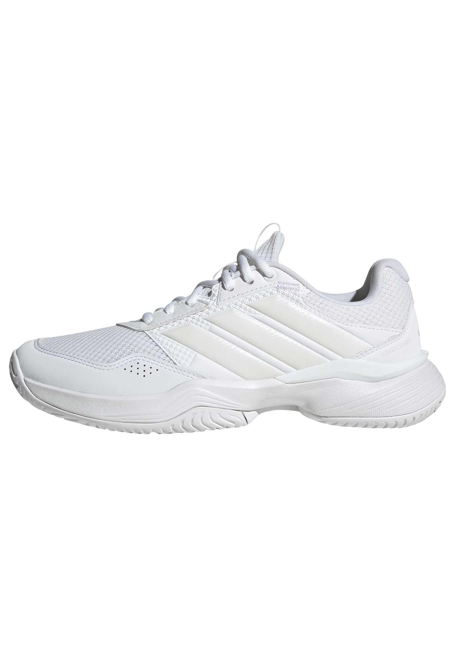 adidas Women's Gamecourt 3 Tennis Shoes, FTWR White/Zero met./FTWR White, 5.5 UK
