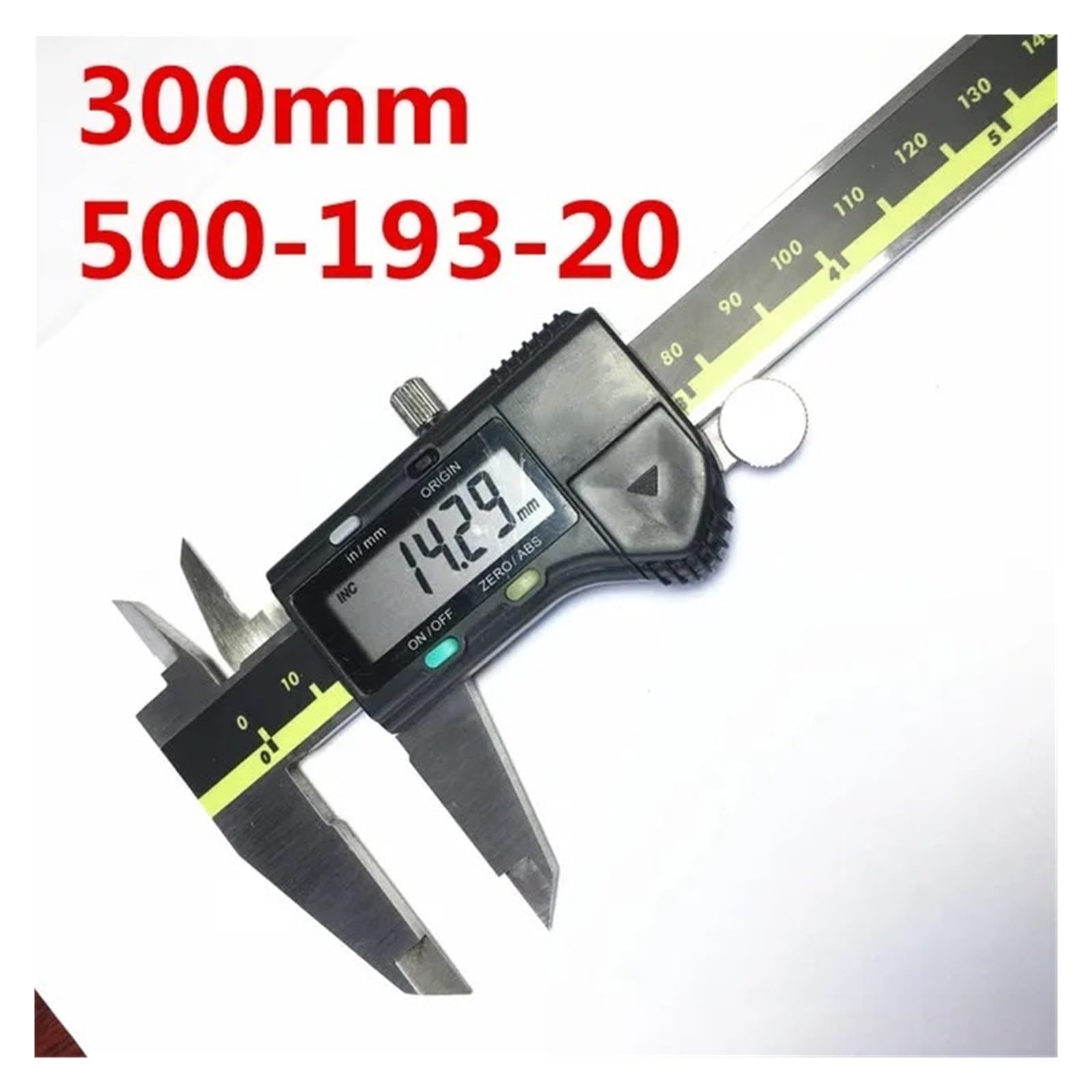 Suwmiarka 200 mm 500-197-20 LCD cyfrowy noniusz suwmiarka 20 cm elektroniczny pomiar suwmiarka cyfrowa ze stali nierdzewnej (300 mm 500-193-20)