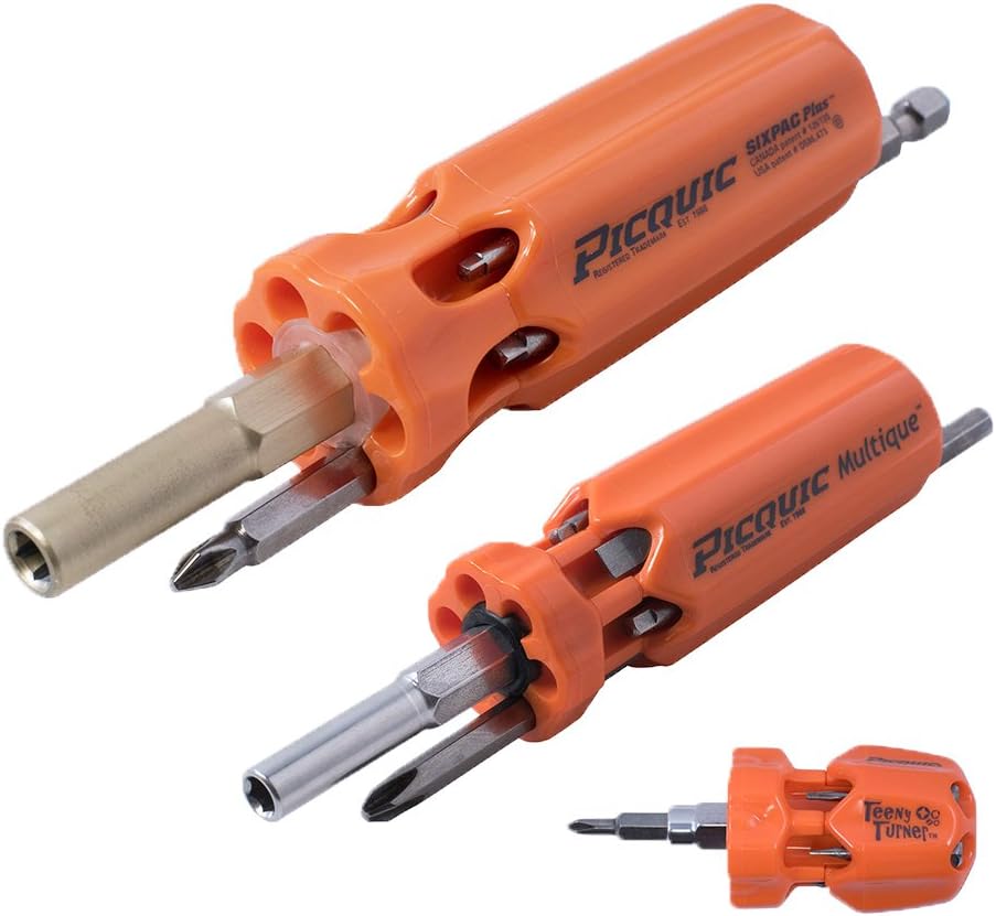 Picquic 44606 3-Multi-Driver Family Pack, Bright Orange Opaque
