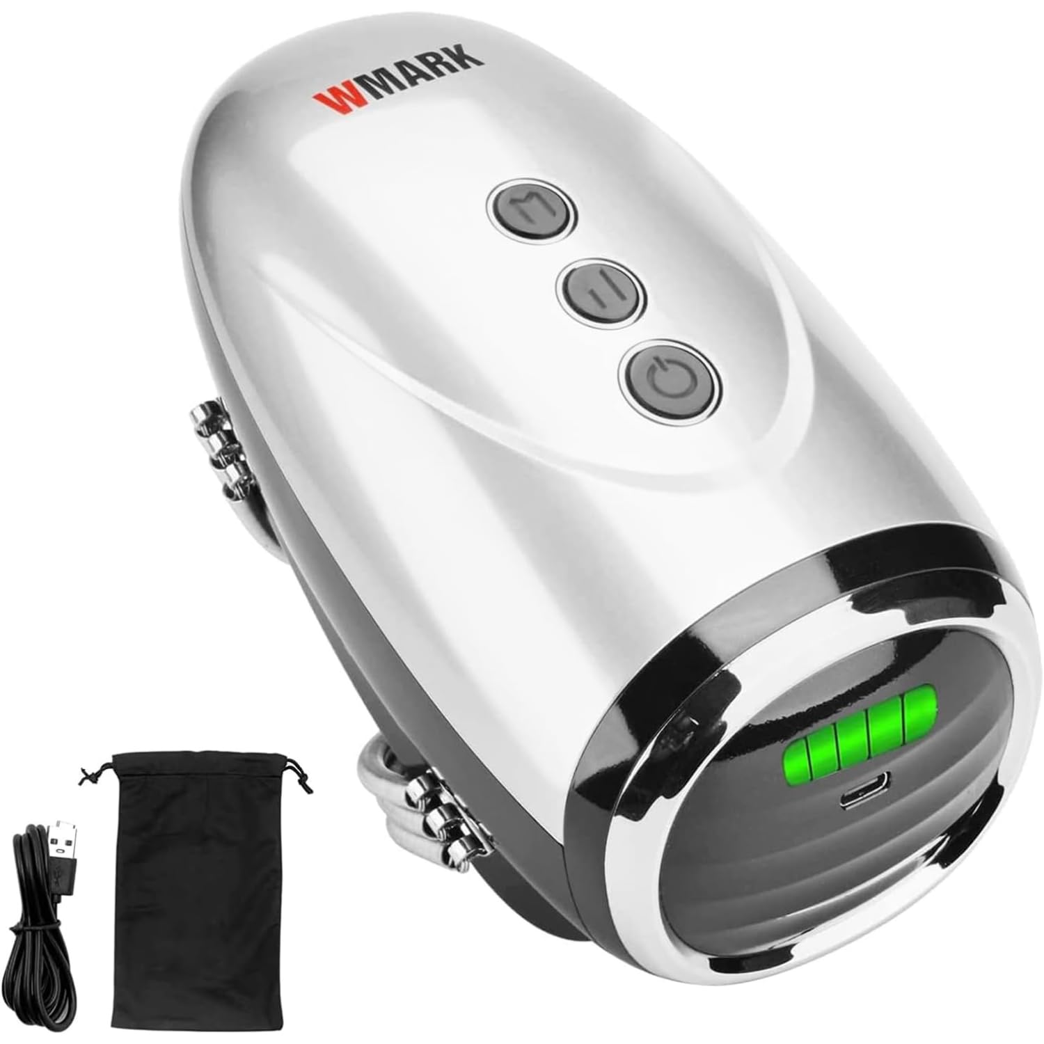 WMARK NG-SM001 Ultra Premium - Masajeador inalámbrico para peluquería, hogar, carga USB, vibración, cuello, piernas, manos, cara, 2 nodos de masaje, 2600 mAh, 13 horas de funcionamiento, temporizador