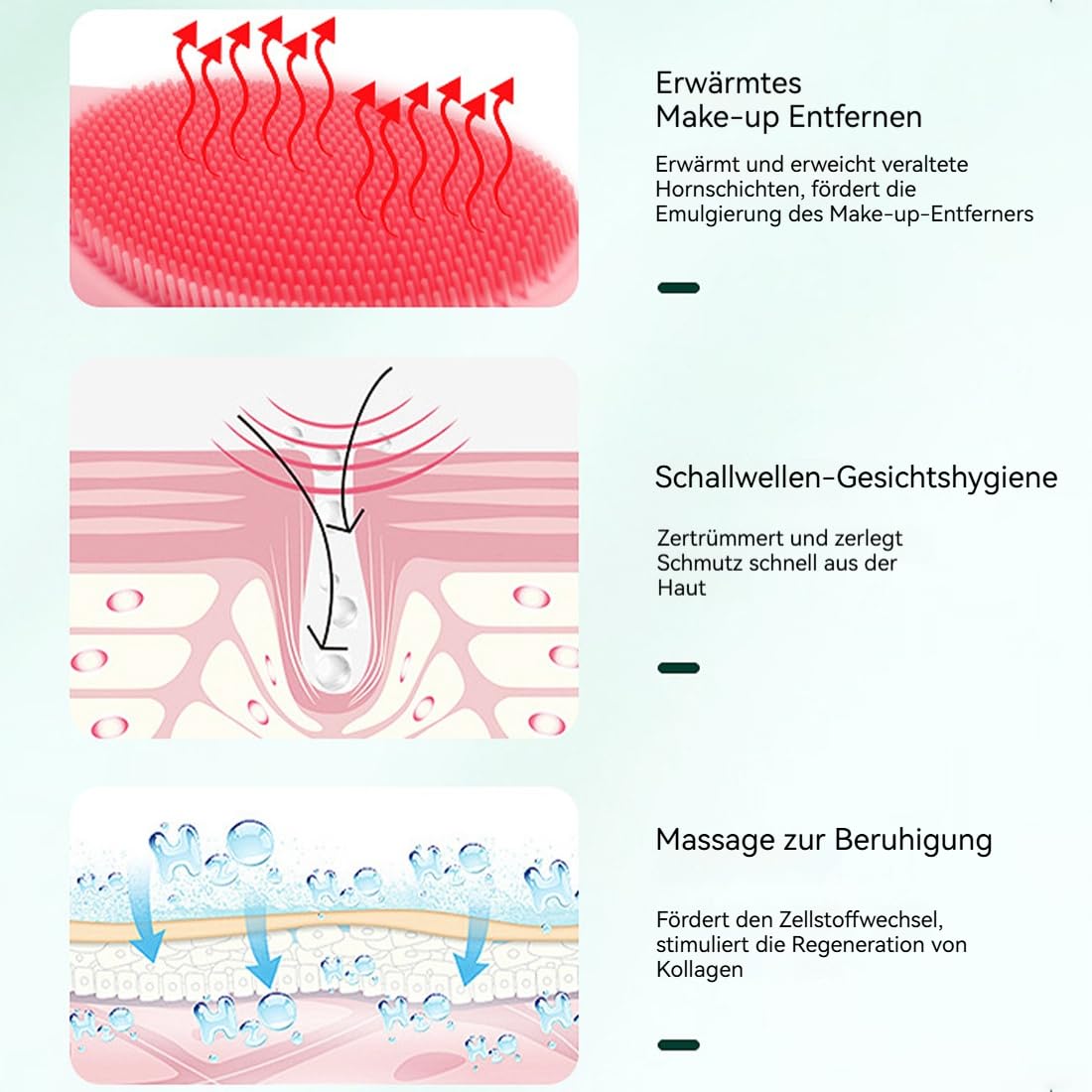 Tragbares Anti-Aging Gesichtsmassagegerät mit Mikrovibration | sanfte Faltenreduktion & Hautstraffung | verbesserte Wirkstoffaufnahme – für Damen mit reifer Haut Beauty-Tool für Zuhause, Büro & Reise