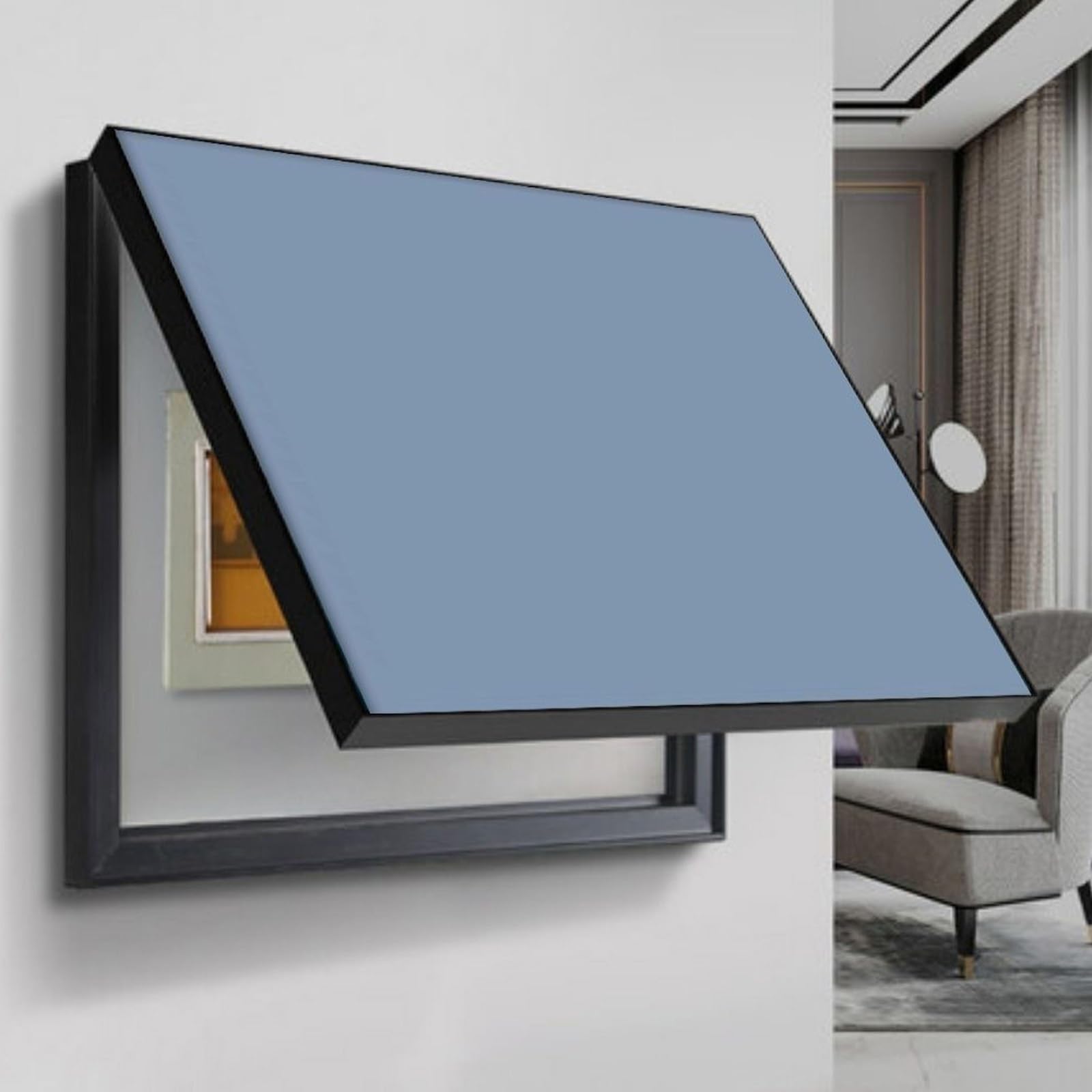 Cache-Plaque Électrique Bleu pour la décoration du salon et couvercle de boîte à fusibles