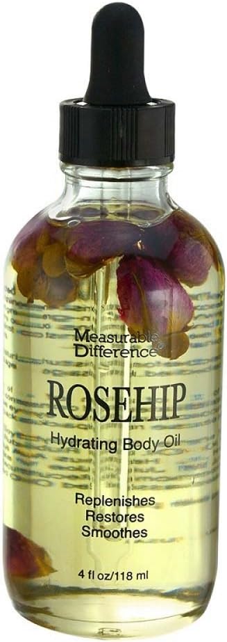 Measurable Difference Rosehip Oil for Face & Body | Blend with Olive oil & Aloe Vera | Face Moisturizer for Anti-Aging, Fine Lines | Improves Skin Tone & Fades Scars | 4 oz