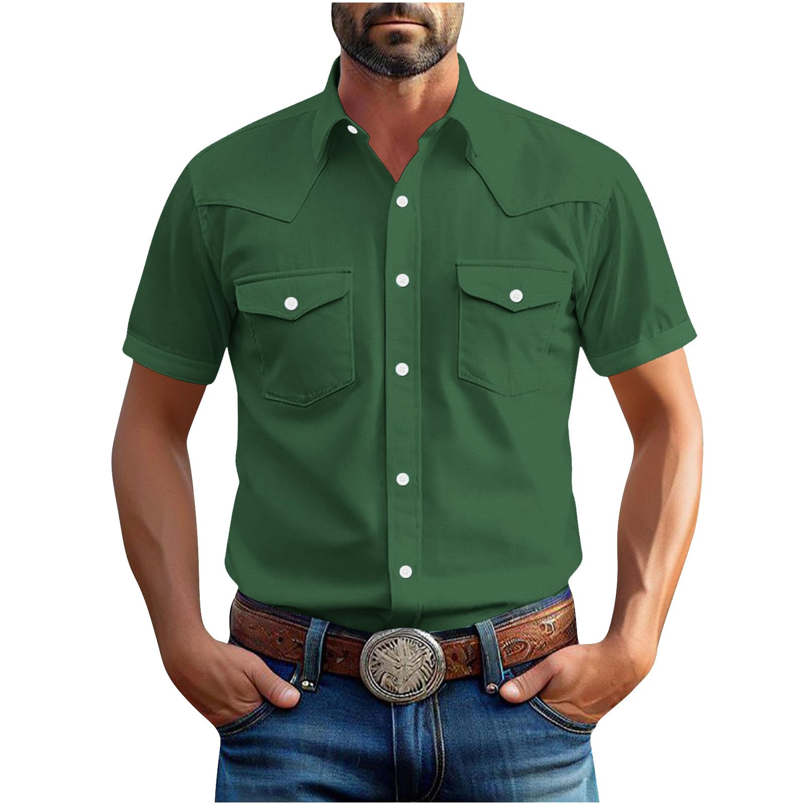 Herren Leinenhemd Umlegekragen Hemd Shirts Business Freizeithemd Sommer Lässig Kurzarm Tops Baumwolle Leinen Standhemd Regular Fit Einfarbig Sommerhemd Leicht Atmungsaktiv Oberteile