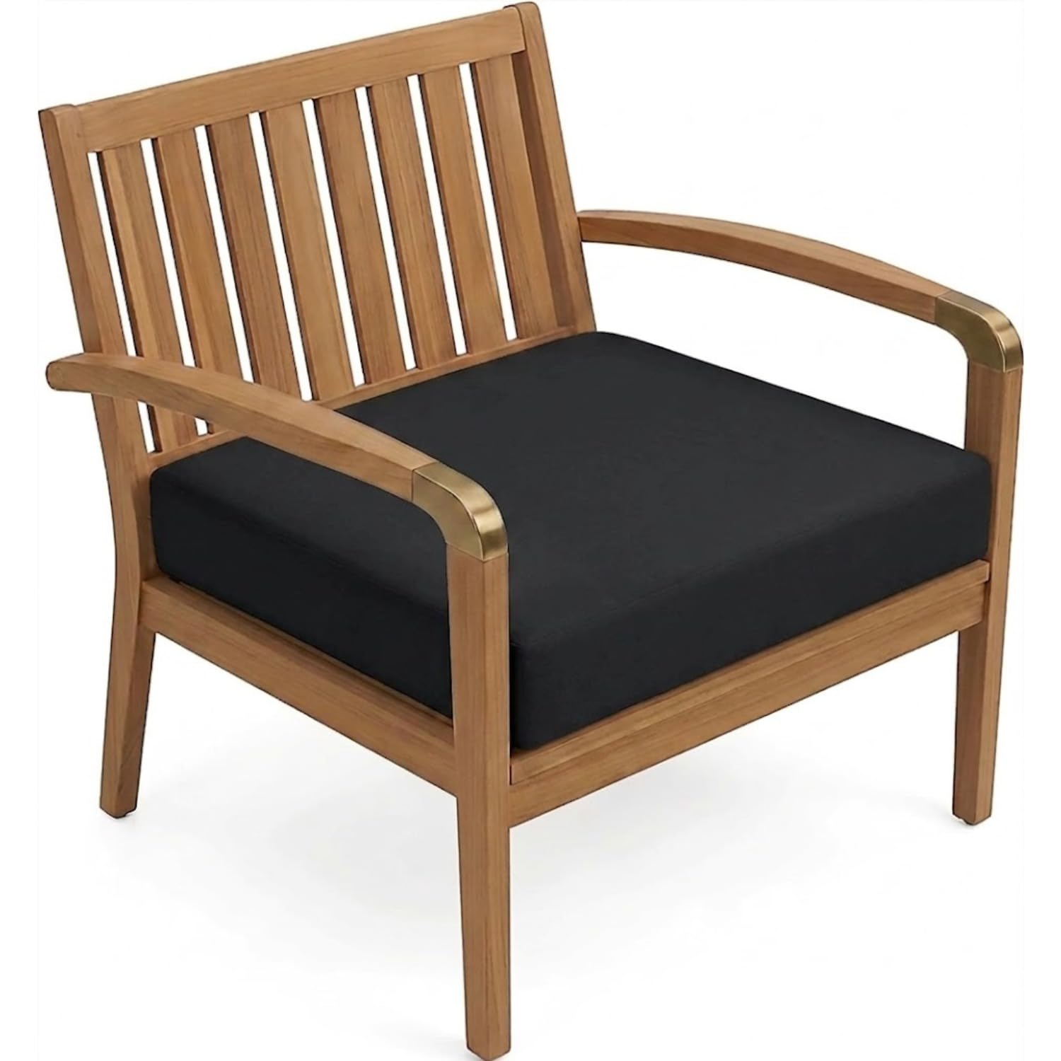Rattan Chair Seat Pads Cushion Pad Indoors Outdoors Water Resistant Material for Garden Furniture Kitchen Dining Living Room Patio Office Coffee Shop ALL-PURPOSE Use (Black, 24"X24"X4")