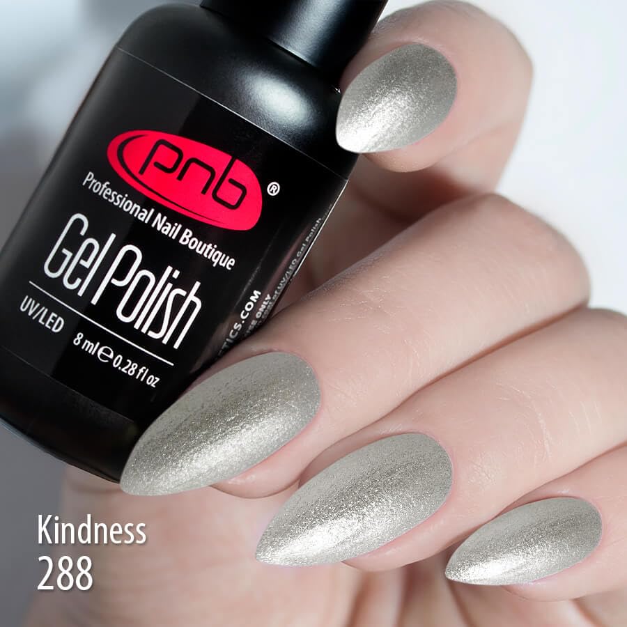 Esmalte de uñas gel PNB Silver sparkling 8ML miniatura 2