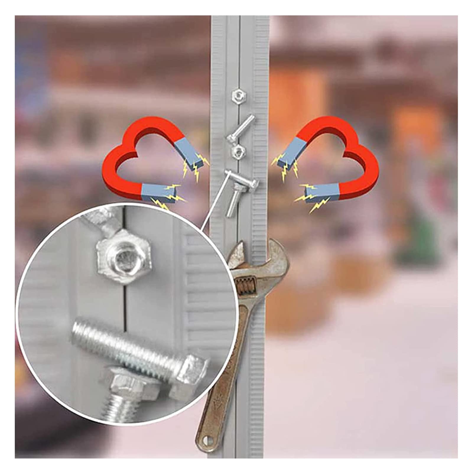 Magnetische selbstdichtende Türleiste – winddichte PVC-Wettersperre für Zuhause und draußen, Zugluftstopper, energieeffiziente Isolationslösung, einfache Installation, Schutz
