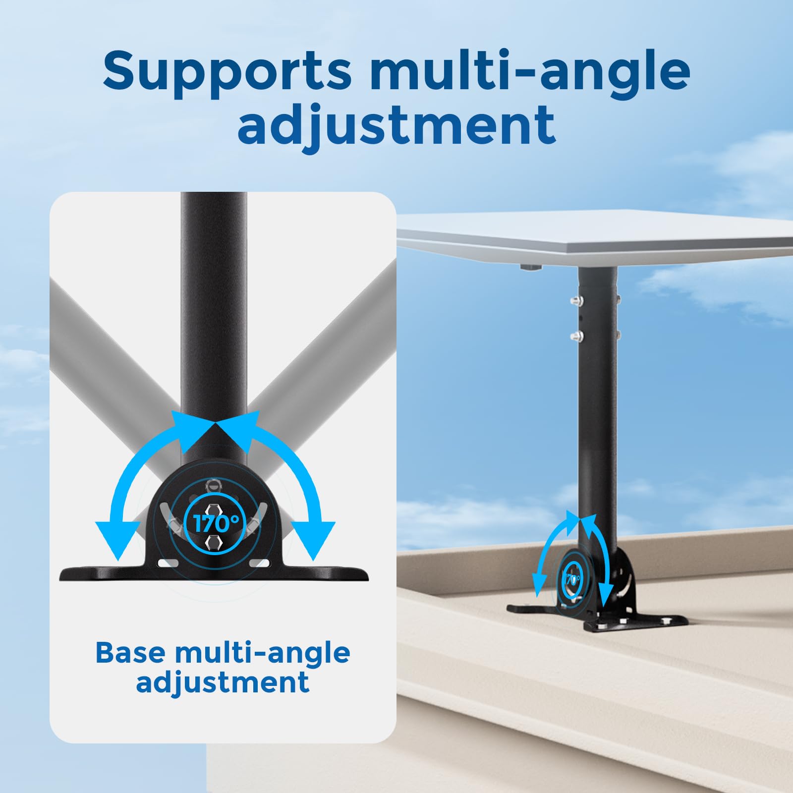 Supporto Regolabile Starlink Gen 3 - Montaggio A Parete/Tetto Con Adattatore 360° - Foto 8