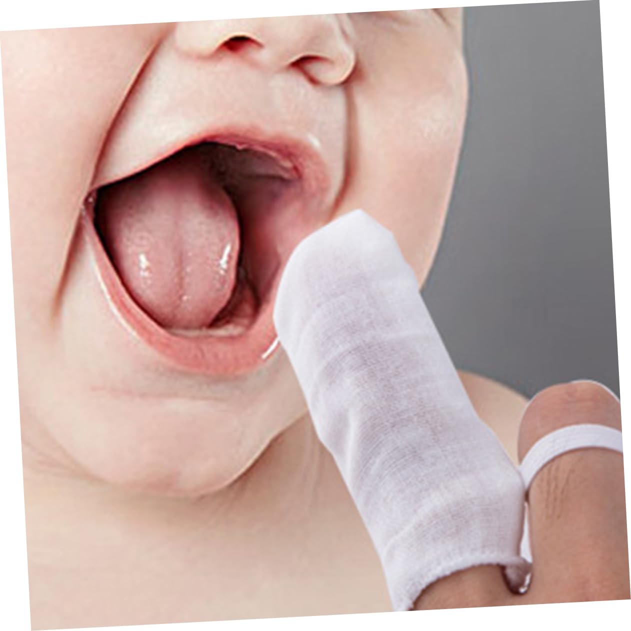 FRCOLOR 3 Set Da 18 Pezzi lettino per le dita di garza detergente per denti da neonato panno per la pulizia della bocca del bambino spazzolino bambino Denti del spazzolino in garza